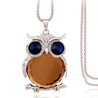 Crystal Beaded Owl Necklace - SexyBling