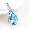 Crystal Drop Pendant Necklace - SexyBling