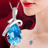 Crystal Drop Pendant Necklace - SexyBling